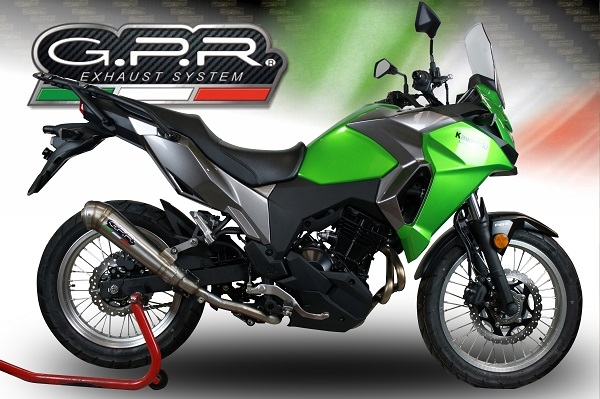 Exhaust compatible with Kawasaki Versys-X 300 2022-2023, Powercone Evo, Homologated legal slip-on exhaust including removable db killer, link pipe and catalyst