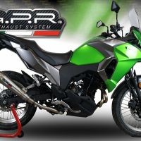 Exhaust compatible with Kawasaki Versys-X 300 2022-2023, Powercone Evo, Homologated legal slip-on exhaust including removable db killer, link pipe and catalyst