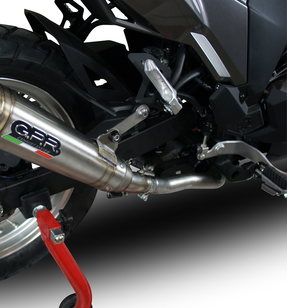 Exhaust compatible with Kawasaki Versys-X 300 2022-2023, Powercone Evo, Homologated legal slip-on exhaust including removable db killer, link pipe and catalyst