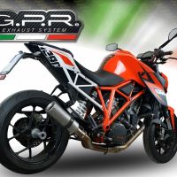 Esapament GPR compatibil cu Ktm Super Duke 1290 GT 2016 Evacuare slip-on omologata, inclusiv db killer detașabil și cot de legătură,M3 Inox 