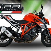 Exhaust compatible with Ktm Super Duke 1290 GT 2022-2024, Albus Evo4, Homologated legal slip-on exhaust including removable db killer and link pipe