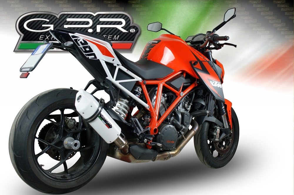 Exhaust compatible with Ktm Super Duke 1290 GT 2022-2024, Albus Evo4, Homologated legal slip-on exhaust including removable db killer and link pipe