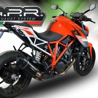 Esapament GPR compatibil cu Ktm Super Duke 1290 R  2017 Evacuare slip-on omologata, inclusiv db killer detașabil și cot de legătură,Furore Evo4 Nero