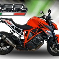 Esapament GPR compatibil cu Ktm Super Duke 1290 GT 2022 Evacuare slip-on omologata, inclusiv db killer detașabil și cot de legătură,New Grand Prix Evo Titanium