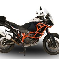Esapament GPR compatibil cu Ktm Lc 8 Adventure 1190  2013 Evacuare slip-on omologata, inclusiv db killer detașabil și cot de legătură,Albus Ceramic
