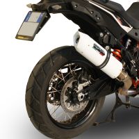 Esapament GPR compatibil cu Ktm Lc 8 Adventure 1190  2013 Evacuare slip-on omologata, inclusiv db killer detașabil și cot de legătură,Albus Ceramic