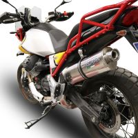 Esapament GPR compatibil cu Moto Guzzi V85 TT 2021 Evacuare slip-on omologata, inclusiv db killer detașabil și cot de legătură,Trioval