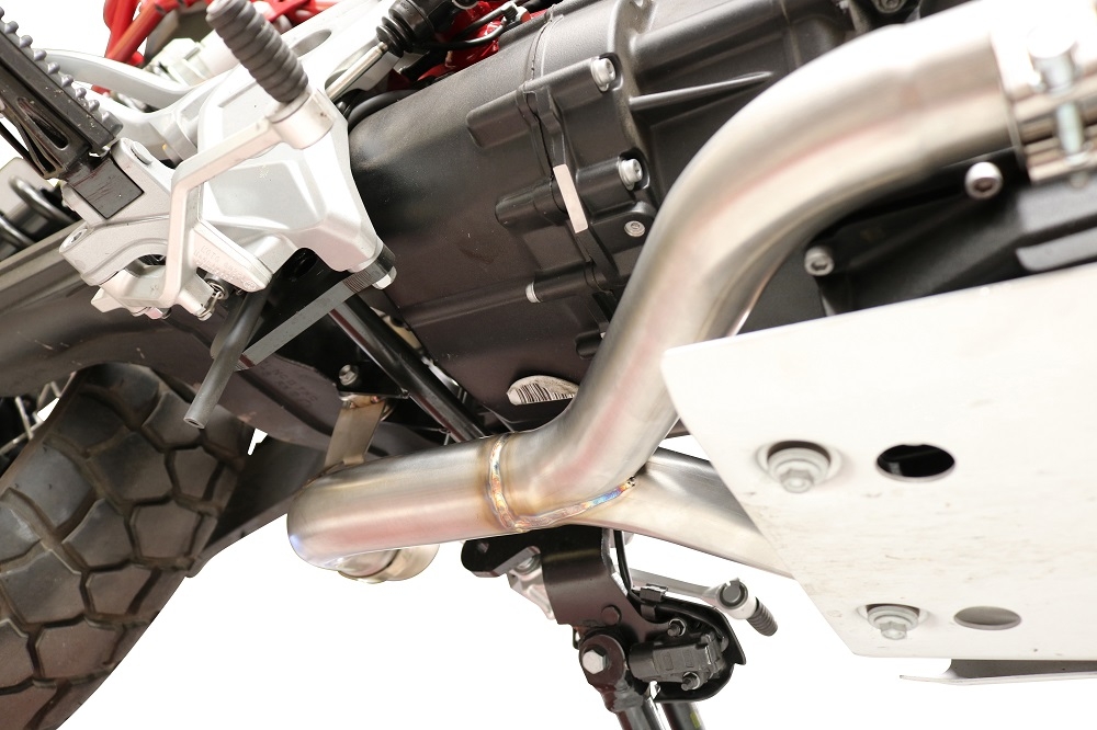 Exhaust compatible with Moto Guzzi V85 TT 2019-2020, Decatalizzatore, Decat pipe