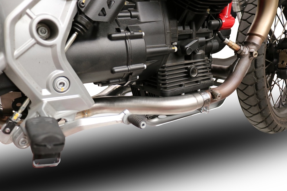 Exhaust compatible with Moto Guzzi V85 TT 2019-2020, Decatalizzatore, Decat pipe