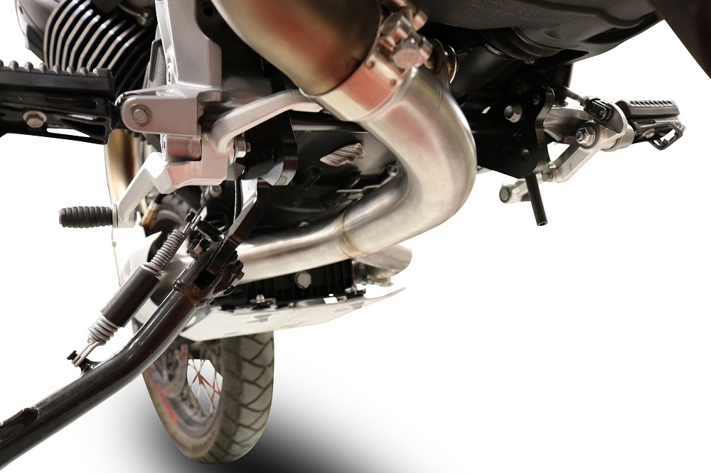 Exhaust compatible with Moto Guzzi V85 TT 2019-2020, Decatalizzatore, Decat pipe