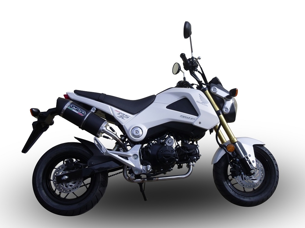 Exhaust compatible with Honda Msx - Grom 125 2018-2020, Furore Nero, Homologated legal full system exhaust, including removable db killer and catalyst