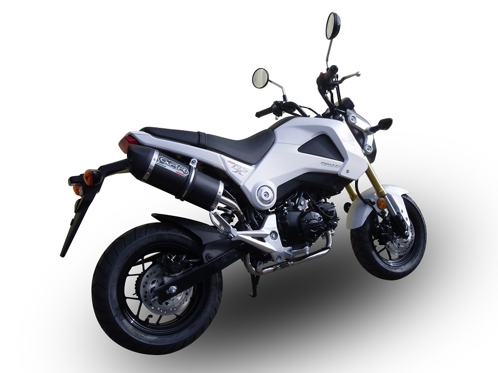 Exhaust compatible with Honda Msx - Grom 125 2018-2020, Furore Nero, Homologated legal full system exhaust, including removable db killer and catalyst