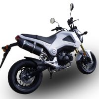 Exhaust compatible with Honda Msx - Grom 125 2018-2020, Furore Nero, Homologated legal full system exhaust, including removable db killer and catalyst