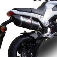Exhaust compatible with Honda Msx - Grom 125 2018-2020, Furore Nero, Homologated legal slip-on exhaust including removable db killer and link pipe