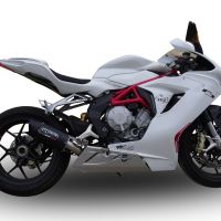 Esapament GPR compatibil cu Mv Agusta Brutale 675 2012 Evacuare slip-on omologata, inclusiv db killer detașabil și cot de legătură,Furore Nero