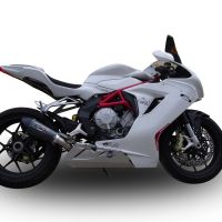 Esapament GPR compatibil cu Mv Agusta F3 675 2012 Evacuare slip-on omologata, inclusiv db killer detașabil și cot de legătură,New Grand Prix Evo Poppy
