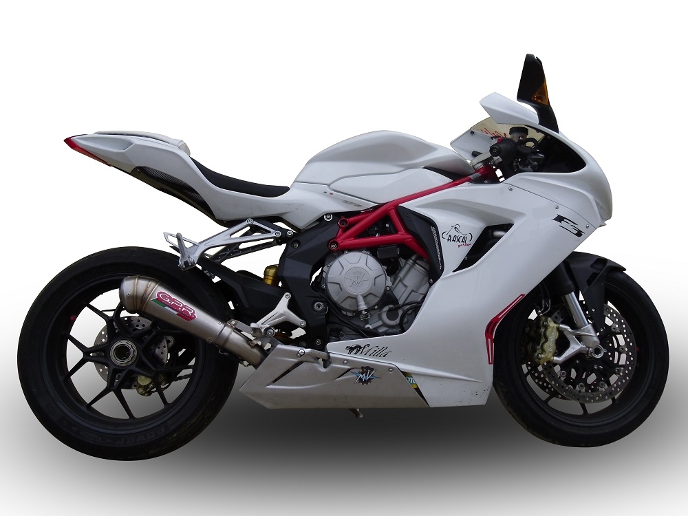 Esapament GPR compatibil cu Mv Agusta F3 675 2017 Evacuare slip-on omologata, inclusiv db killer detașabil, cot de legătură și catalizator,Powercone Evo