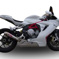 Esapament GPR compatibil cu Mv Agusta F3 675 2017 Evacuare slip-on omologata, inclusiv db killer detașabil, cot de legătură și catalizator,Powercone Evo