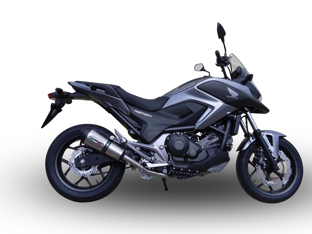 Esapament GPR compatibil cu Honda Nc 750 X - S Dct  2021 Evacuare slip-on omologata, inclusiv db killer detașabil și cot de legătură,New Grand Prix Evo Titanium