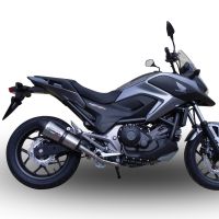 Esapament GPR compatibil cu Honda Nc 750 X - S Dct  2021 Evacuare slip-on omologata, inclusiv db killer detașabil și cot de legătură,New Grand Prix Evo Titanium