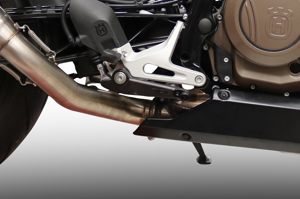 Esapament GPR compatibil cu Husqvarna Svartpilen 701 2018 Evacuare slip-on omologata, inclusiv db killer detașabil și cot de legătură,Furore Evo4 Nero