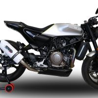 Exhaust compatible with Husqvarna Svartpilen 701 2018-2020, Albus Evo4, Homologated legal slip-on exhaust including removable db killer and link pipe