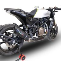 Esapament GPR compatibil cu Husqvarna Svartpilen 701 2018 Evacuare slip-on omologata, inclusiv db killer detașabil și cot de legătură,Furore Evo4 Nero