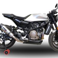 Esapament GPR compatibil cu Husqvarna Svartpilen 701 2018 Evacuare slip-on omologata, inclusiv db killer detașabil și cot de legătură,New Grand Prix Evo Titanium