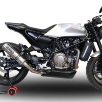 Esapament GPR compatibil cu Husqvarna Vitpilen 701 2018 Evacuare slip-on omologata, inclusiv db killer detașabil și cot de legătură,M3 Inox 