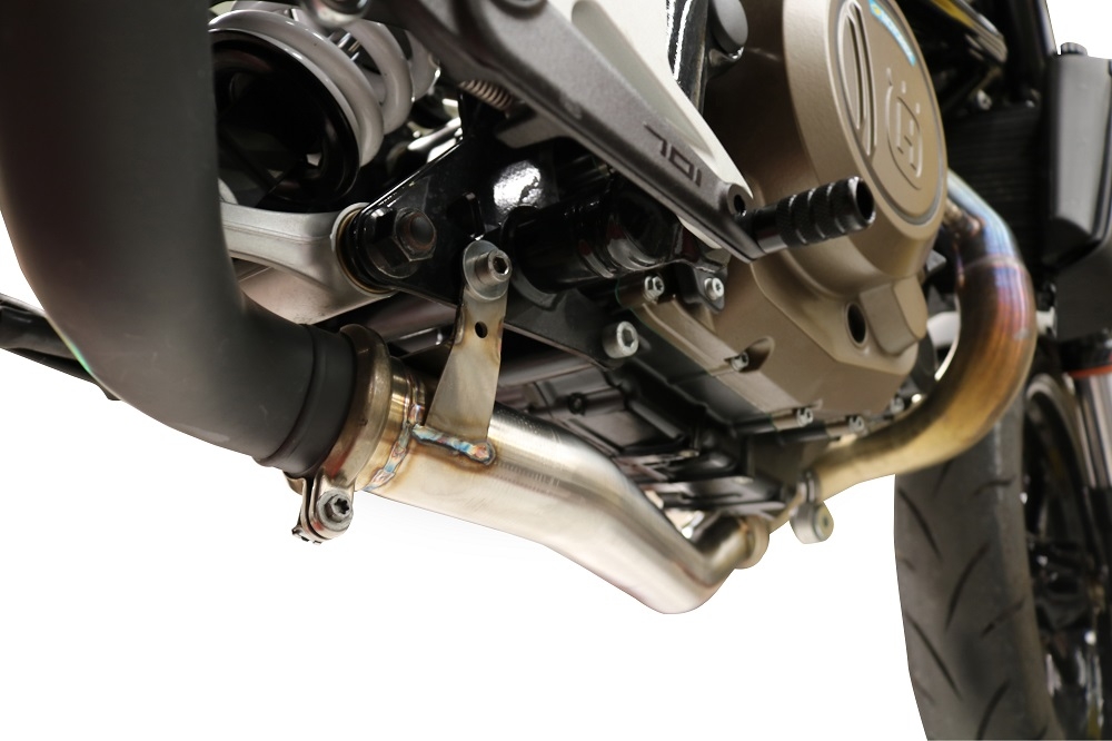 Exhaust compatible with Husqvarna Svartpilen 701 2018-2020, Decatalizzatore, Decat pipe