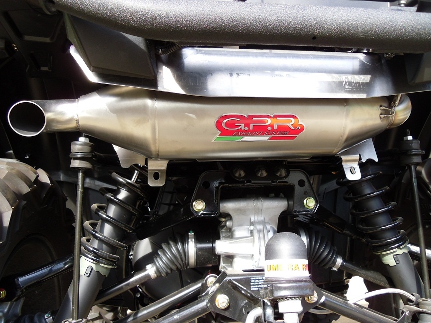 Esapament GPR compatibil cu Polaris Sportsman Xp 850 - Xp 850 Forest 2010 Evacuare slip-on omologata, inclusiv db killer detașabil și cot de legătură,Power Bomb