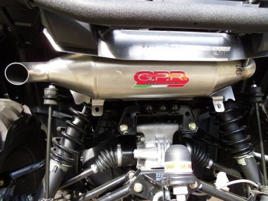 Exhaust compatible with Polaris Sportsman Xp 850 - Xp 850 Forest 2010-2014, Power Bomb, Homologated legal slip-on exhaust including removable db killer and link pipe
