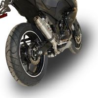 Exhaust compatible with Kawasaki Z 300 2014-2017, Deeptone Inox, Homologated legal slip-on exhaust including removable db killer and link pipe