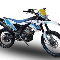 Esapament GPR compatibil cu F.B. Mondial Smx 125 Enduro 2021 Evacuare slip-on omologata, inclusiv db killer detașabil, cot de legătură și catalizator,Furore Evo4 Poppy
