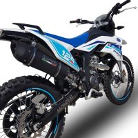 Esapament GPR compatibil cu F.B. Mondial Smx 125 Enduro 2018 Evacuare slip-on omologata, inclusiv db killer detașabil, cot de legătură și catalizator,Furore Evo4 Nero