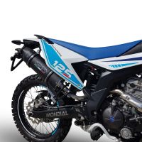 Esapament GPR compatibil cu F.B. Mondial Smx 125 Enduro 2018 Evacuare slip-on omologata, inclusiv db killer detașabil, cot de legătură și catalizator,Furore Evo4 Nero