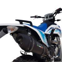 Esapament GPR compatibil cu F.B. Mondial Smx 125 Enduro 2018 Evacuare slip-on omologata, inclusiv db killer detașabil, cot de legătură și catalizator,Furore Evo4 Nero