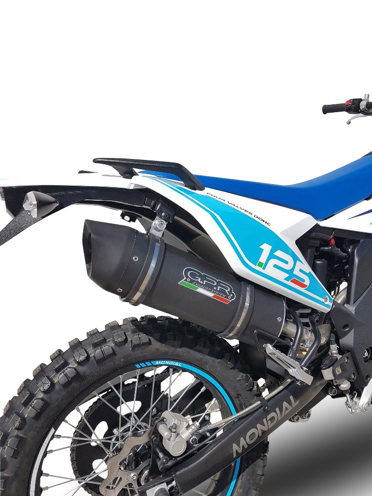 Esapament GPR compatibil cu UM Motorcycles Dsr SM - EX 125 2018 Evacuare slip-on omologata, inclusiv db killer detașabil, cot de legătură și catalizator,Furore Evo4 Nero
