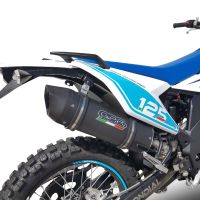 Esapament GPR compatibil cu UM Motorcycles Dsr SM - EX 125 2018 Evacuare slip-on omologata, inclusiv db killer detașabil, cot de legătură și catalizator,Furore Evo4 Nero