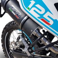 Esapament GPR compatibil cu UM Motorcycles Dsr SM - EX 125 2018 Evacuare slip-on omologata, inclusiv db killer detașabil, cot de legătură și catalizator,Furore Evo4 Nero