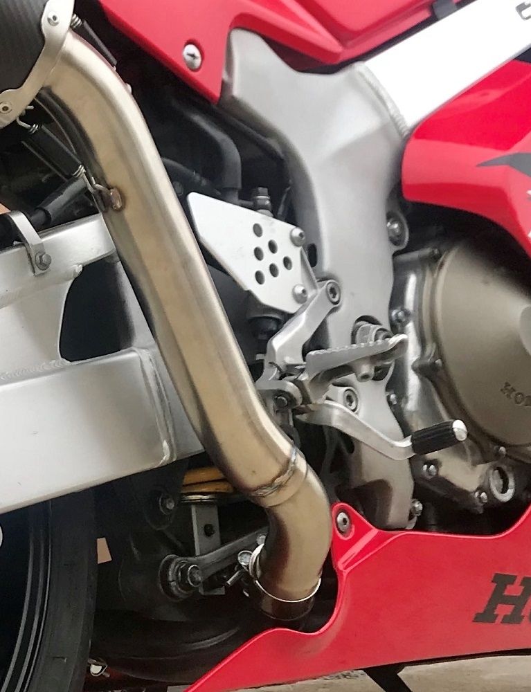 Esapament GPR compatibil cu Honda Vtr 1000 Sp-1 RC51  2000 Evacuare cu dublă omologare legală, inclusiv db killers și coturi de legătură detașabile,Satinox 