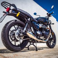 Esapament GPR compatibil cu Triumph Street Twin 900 2020 Evacuare cu dublă omologare legală, inclusiv db killers și coturi de legătură detașabile,Vintacone
