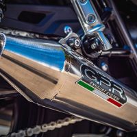 Esapament GPR compatibil cu Triumph Street Twin 900 2020 Evacuare cu dublă omologare legală, inclusiv db killers și coturi de legătură detașabile,Vintacone