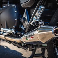 Esapament GPR compatibil cu Triumph Street Twin 900 2020 Evacuare cu dublă omologare legală, inclusiv db killers și coturi de legătură detașabile,Vintacone