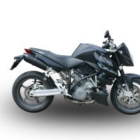 Esapament GPR compatibil cu Ktm Superduke 990 - R ( LC8) 2004 Evacuare cu dublă omologare legală, inclusiv db killers și coturi de legătură detașabile,Furore Nero