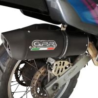 Esapament GPR compatibil cu Yamaha Xtz 750 Supertenere 1989 Evacuare slip-on omologata, inclusiv db killer detașabil și cot de legătură,Furore Nero