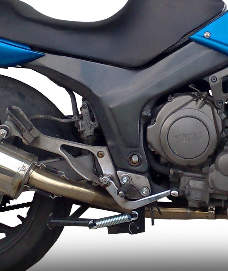 Exhaust compatible with Yamaha Tdm 850 1991-2001, Trioval, Homologated legal slip-on exhaust including removable db killer and link pipe