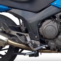 Exhaust compatible with Yamaha Tdm 850 1991-2001, Trioval, Homologated legal slip-on exhaust including removable db killer and link pipe
