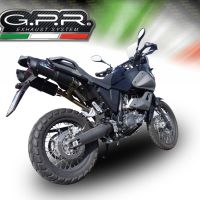 Esapament GPR compatibil cu Yamaha Xt 660 Z Teneré 2008 Evacuare cu dublă omologare legală, inclusiv db killers și coturi de legătură detașabile,Furore Nero