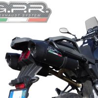 Esapament GPR compatibil cu Yamaha Xt 660 Z Teneré 2008 Evacuare cu dublă omologare legală, inclusiv db killers și coturi de legătură detașabile,Furore Nero